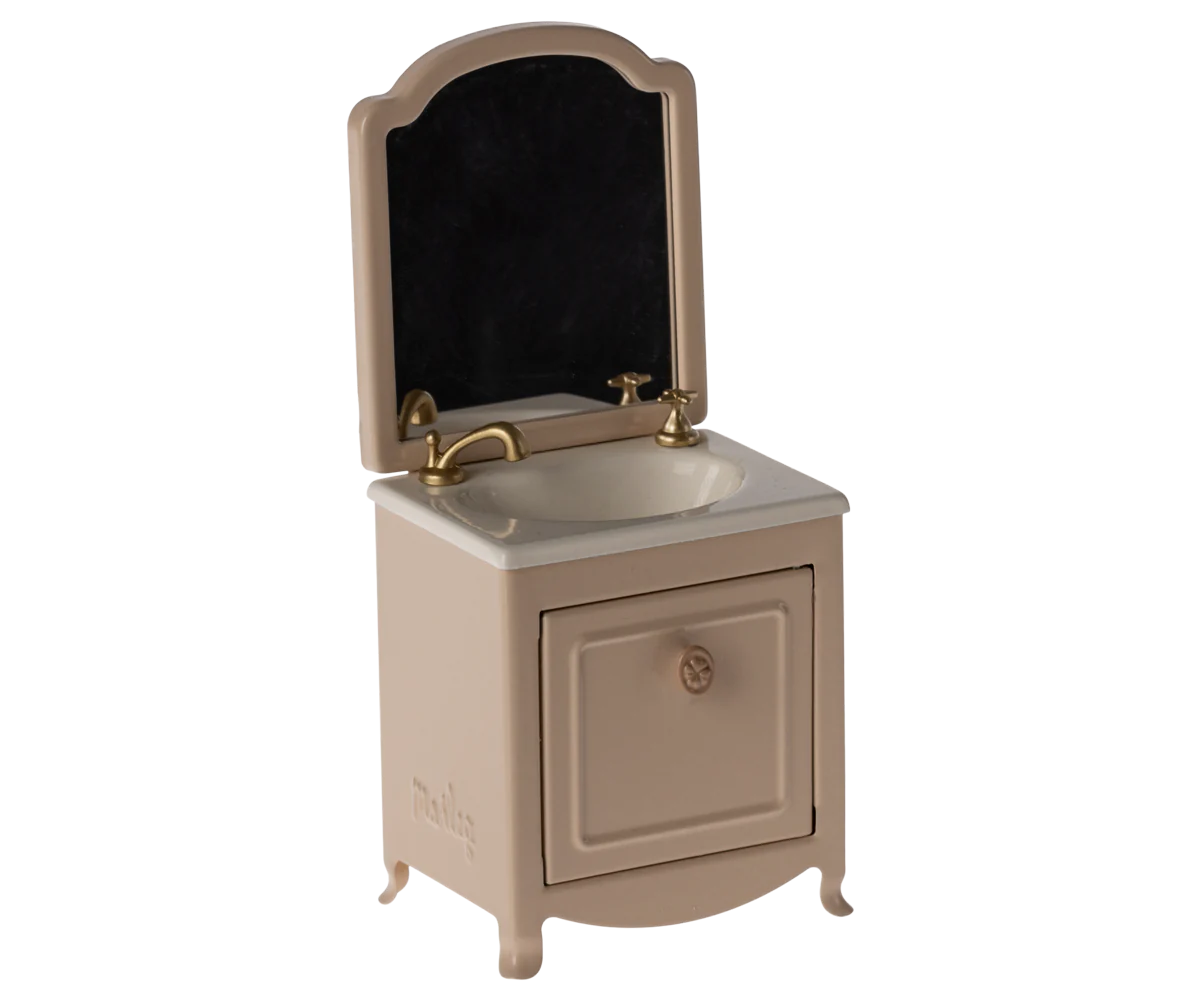 Maileg Miniature Sink Dresser and Mirror Powder - Cheeky Junior