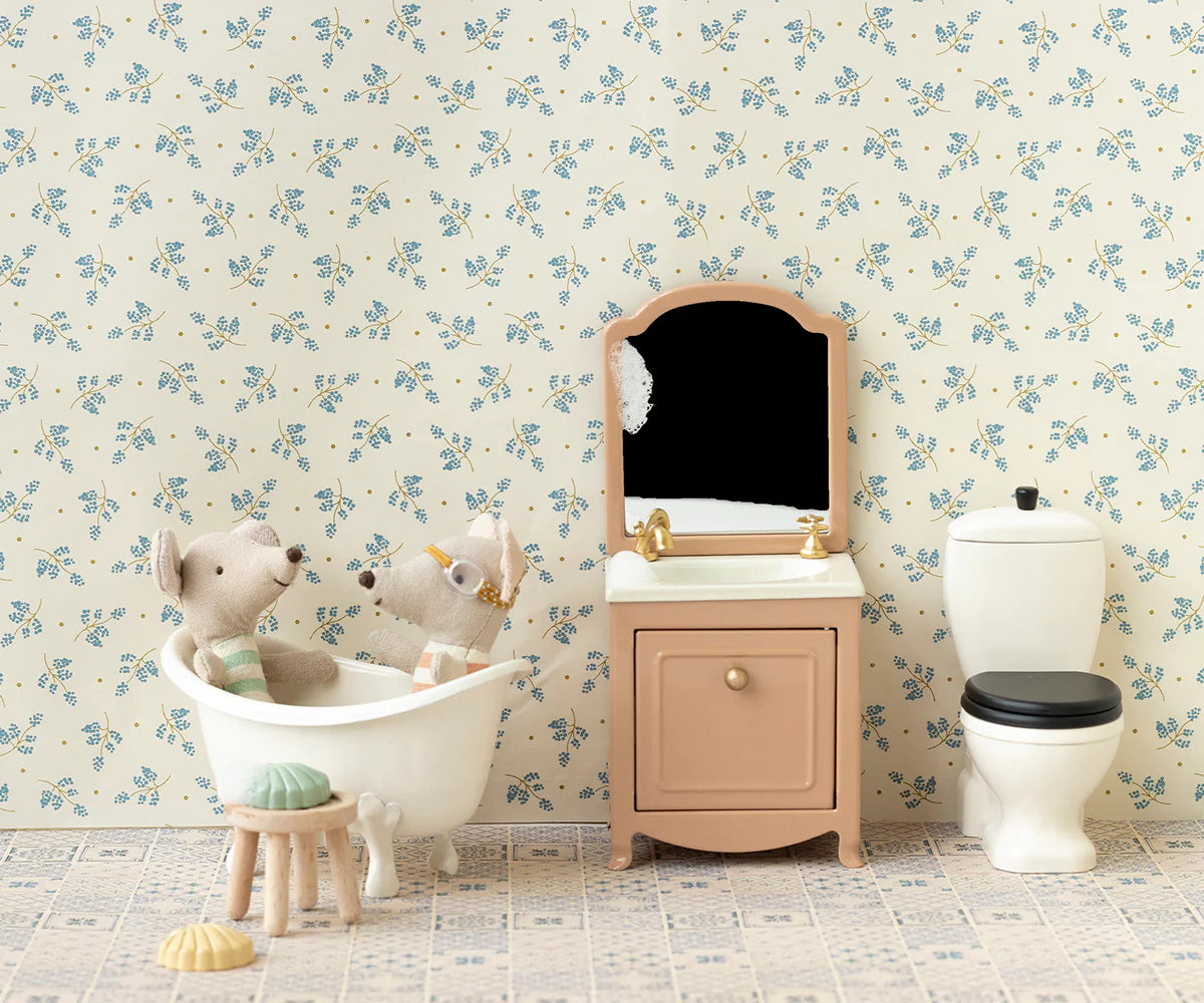 Maileg Miniature Sink Dresser and Mirror Powder - Cheeky Junior