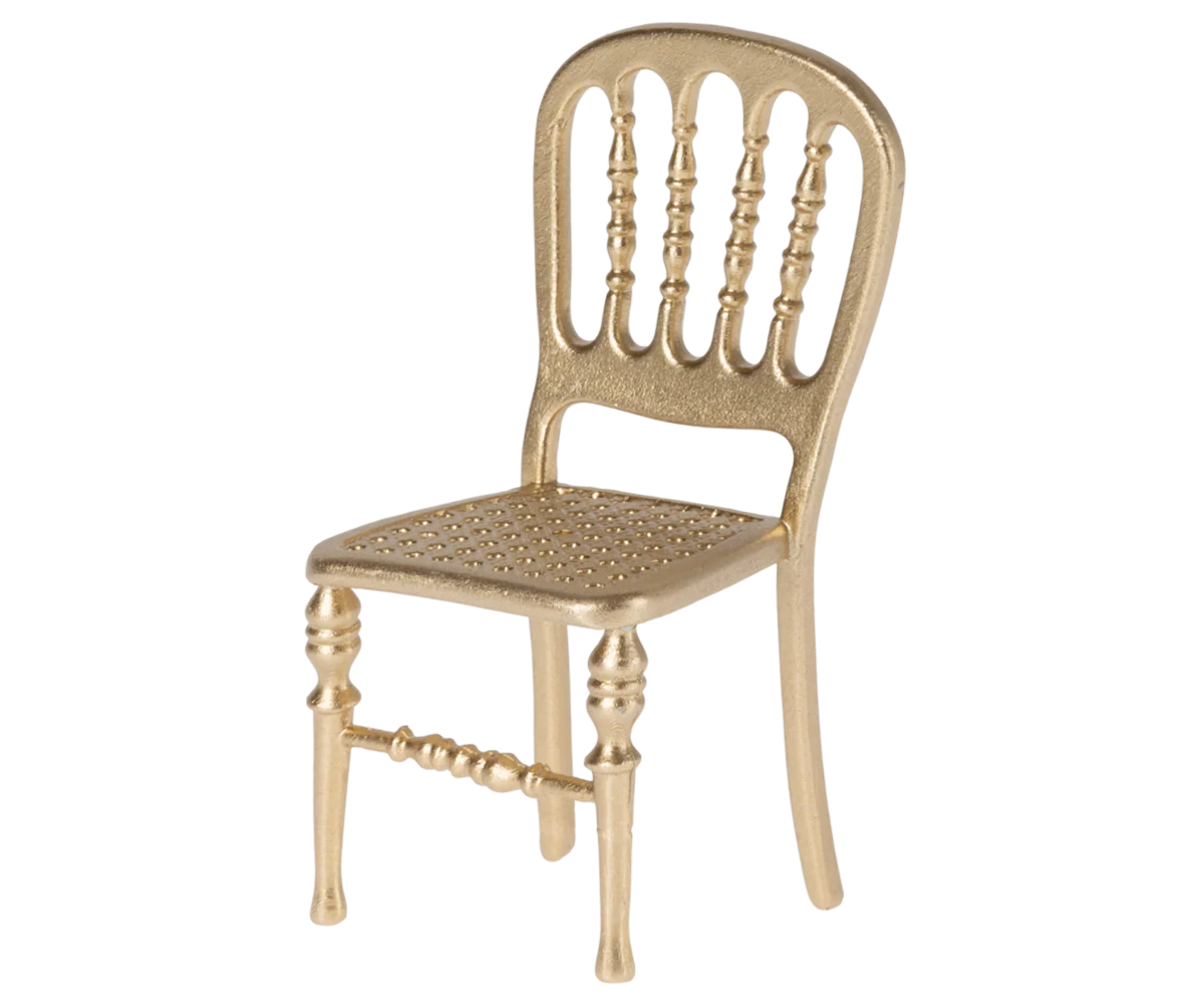 Maileg Chair Mouse Gold - Cheeky Junior