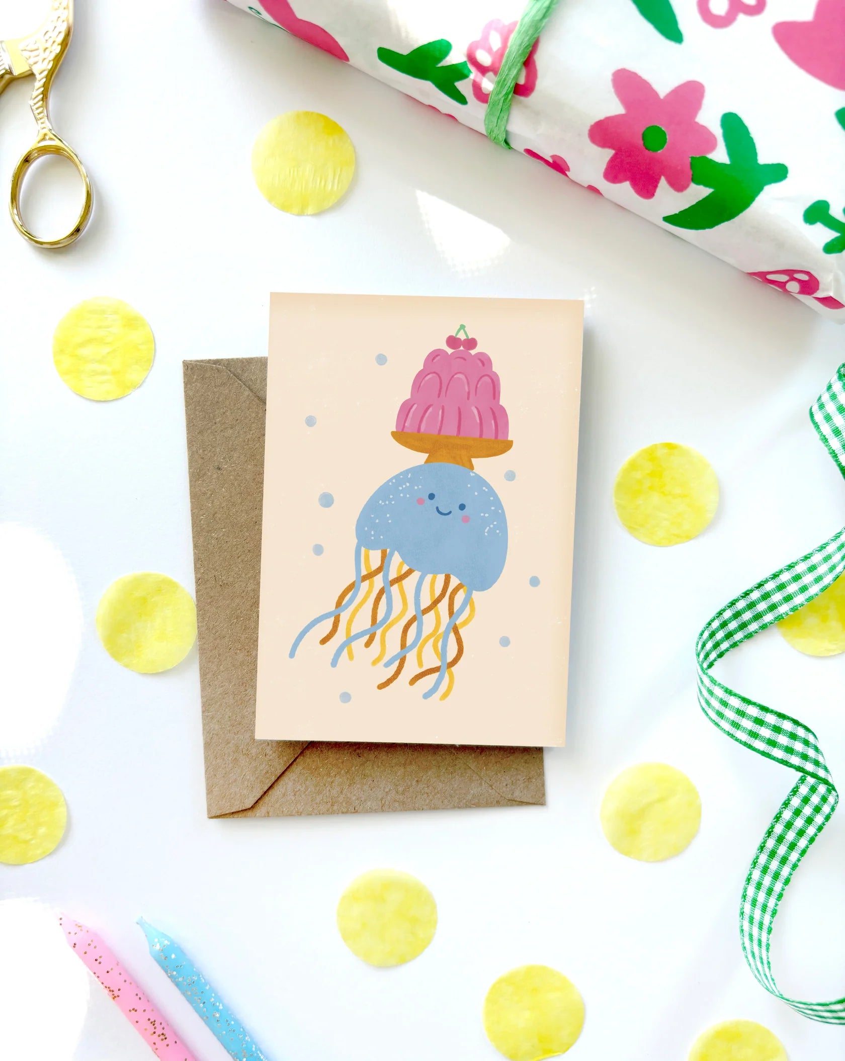 Lauren Sissons Studio - Jellyfish Mini Birthday Card