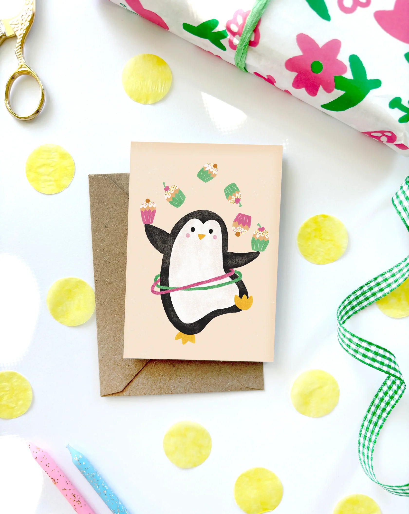 Lauren Sissons Studio - Penguin Mini Birthday Card