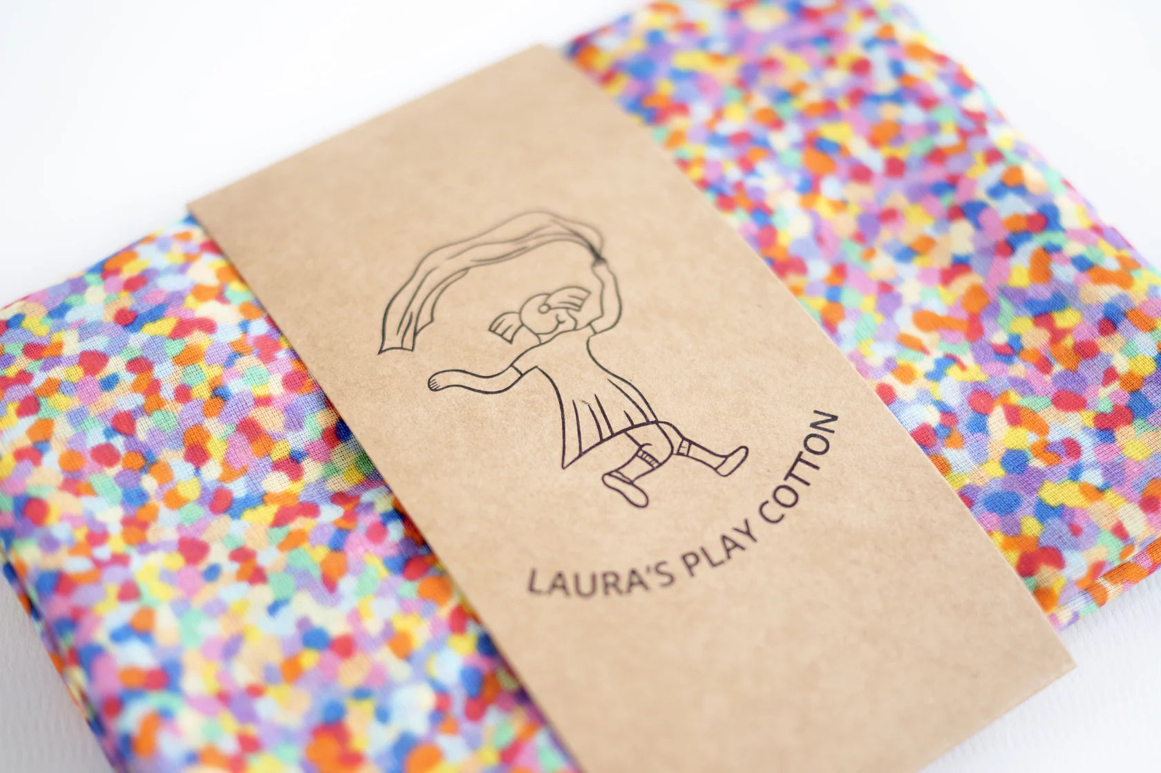 Laura’s Play Cotton - Super Confetti Rainbow 90cm x 90cm