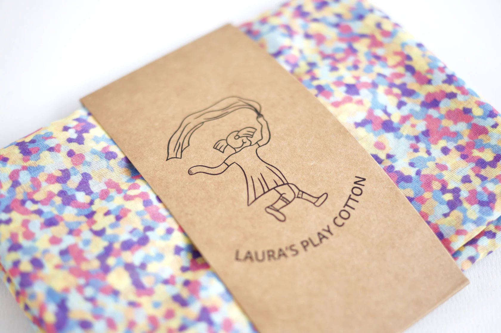 Laura’s Play Cotton - Confetti Rainbow Pastel 90cm x 90cm