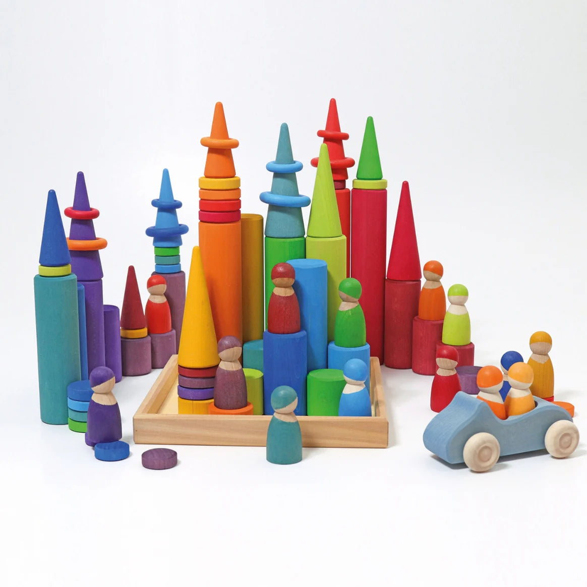 Grimm's - Rollers Large Building Set Rainbow