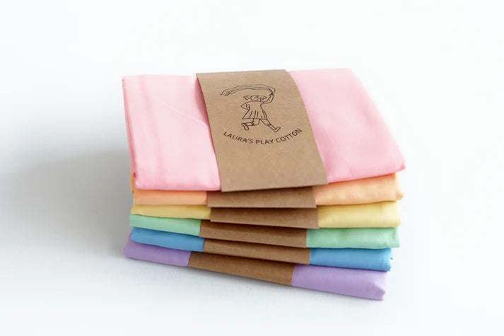Laura’s Play Cotton - Set of 6 Pastel 50cm x 50cm