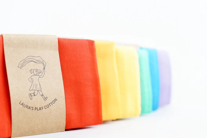 Laura’s Play Cotton - Set of 6 Rainbow 50cm x 50cm
