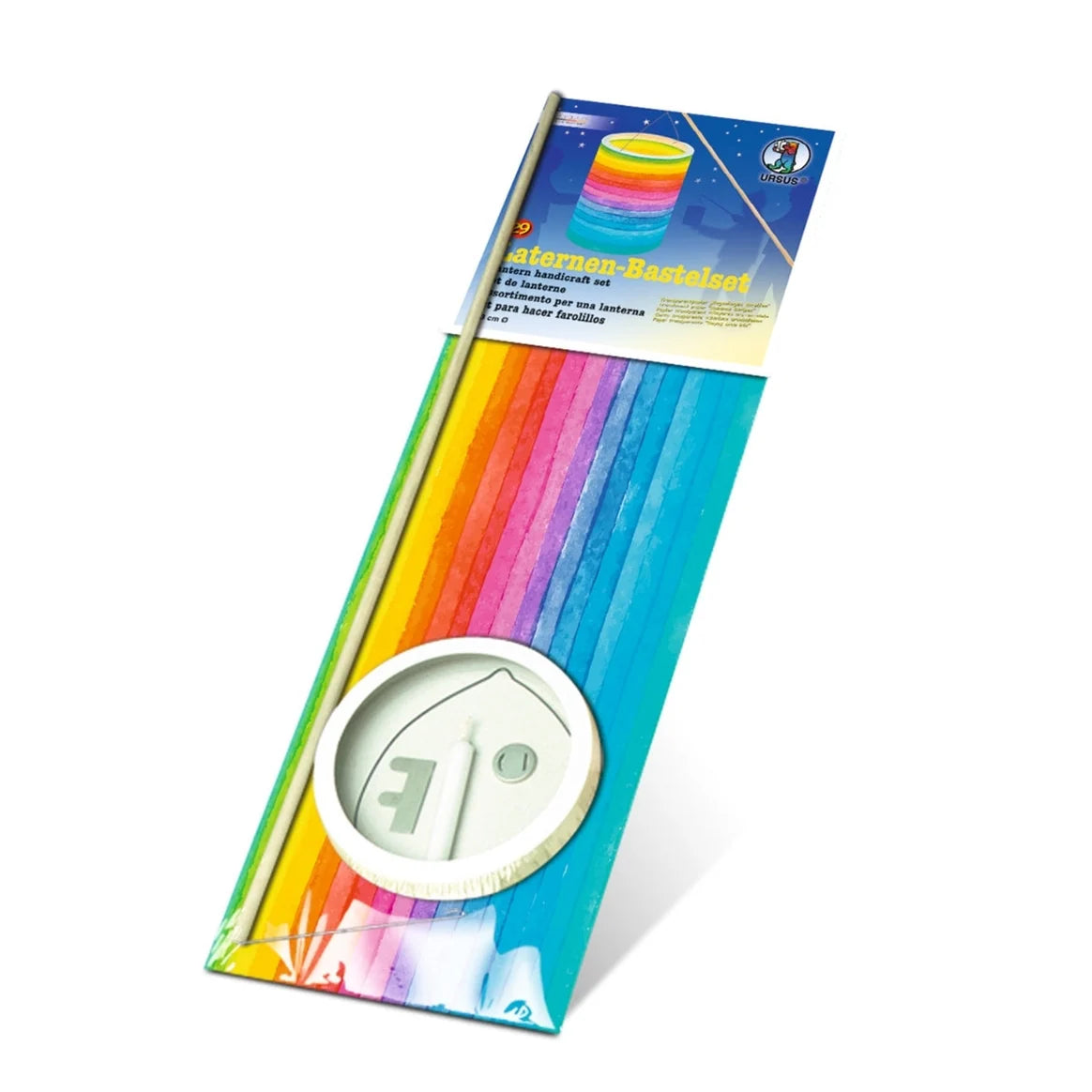 URSUS - Paper Hanging Lantern Kit Rainbow Stripe