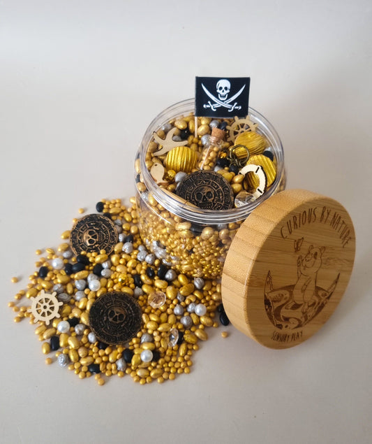 Curious by Nature - Pirate Treasure Sensory Base with Pirate Chest 450g