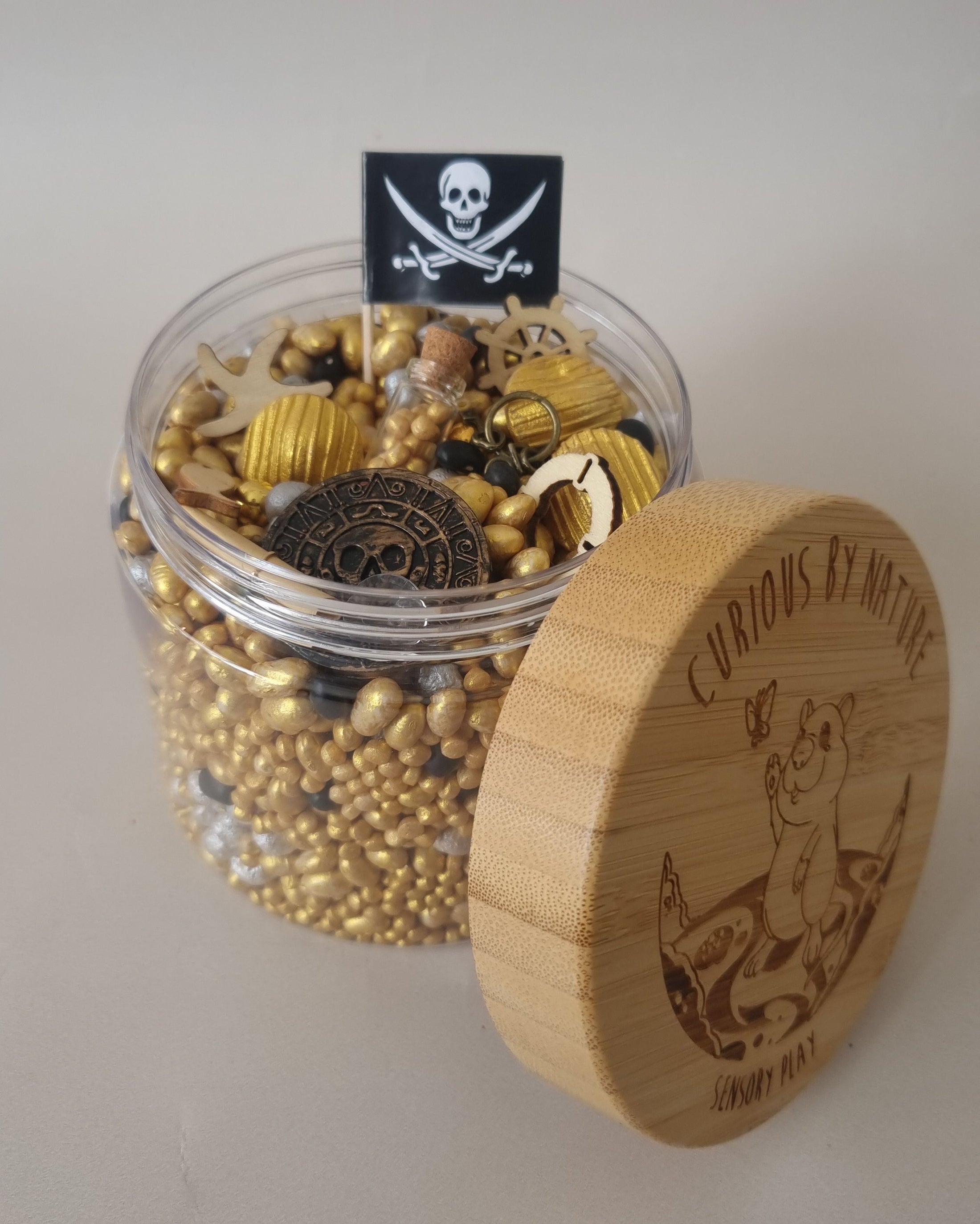 Curious by Nature - Pirate Treasure Sensory Base with Pirate Chest 450g