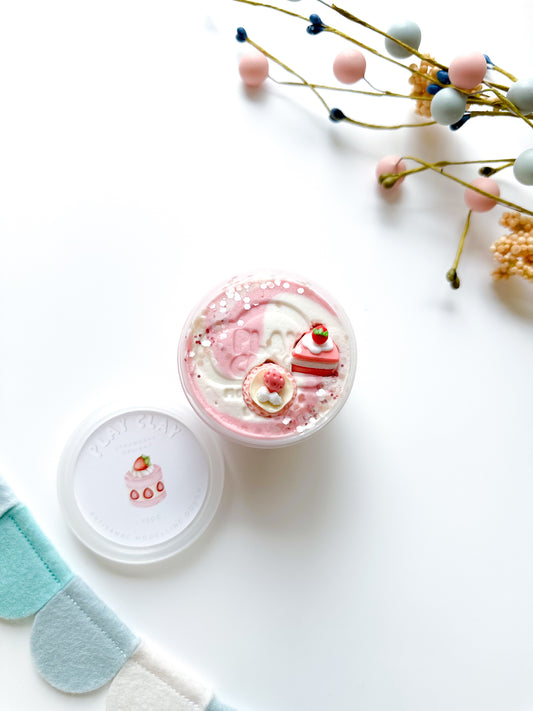 Play Clay - Sweet Treats Strawberry Delight Pink and White 130g