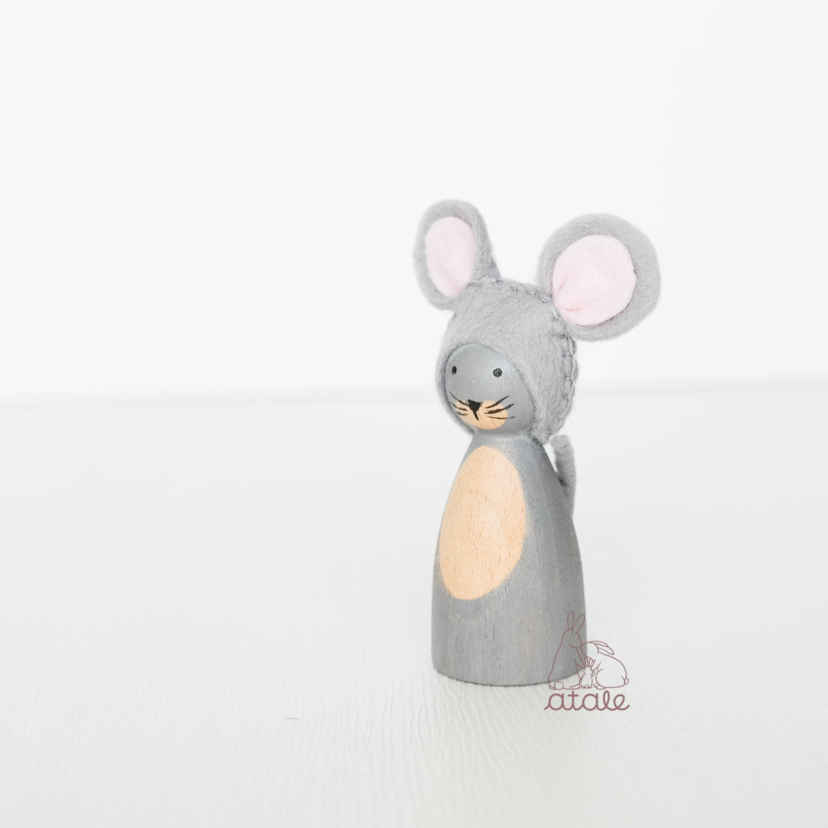 Atale - Mouse Wooden Peg Doll