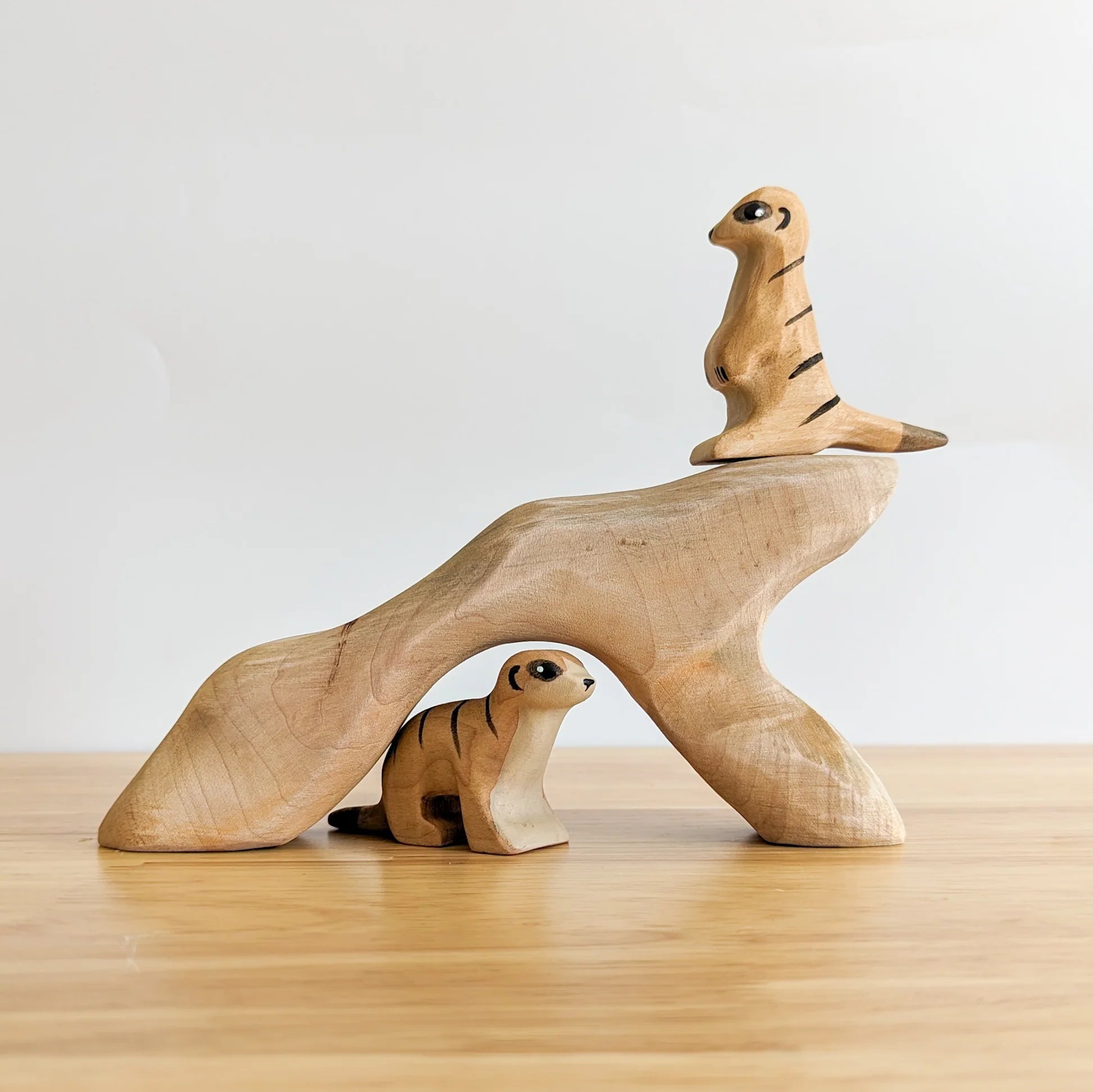 Nom Handcrafted Meerkat (Standing and Crouching) - Cheeky Junior