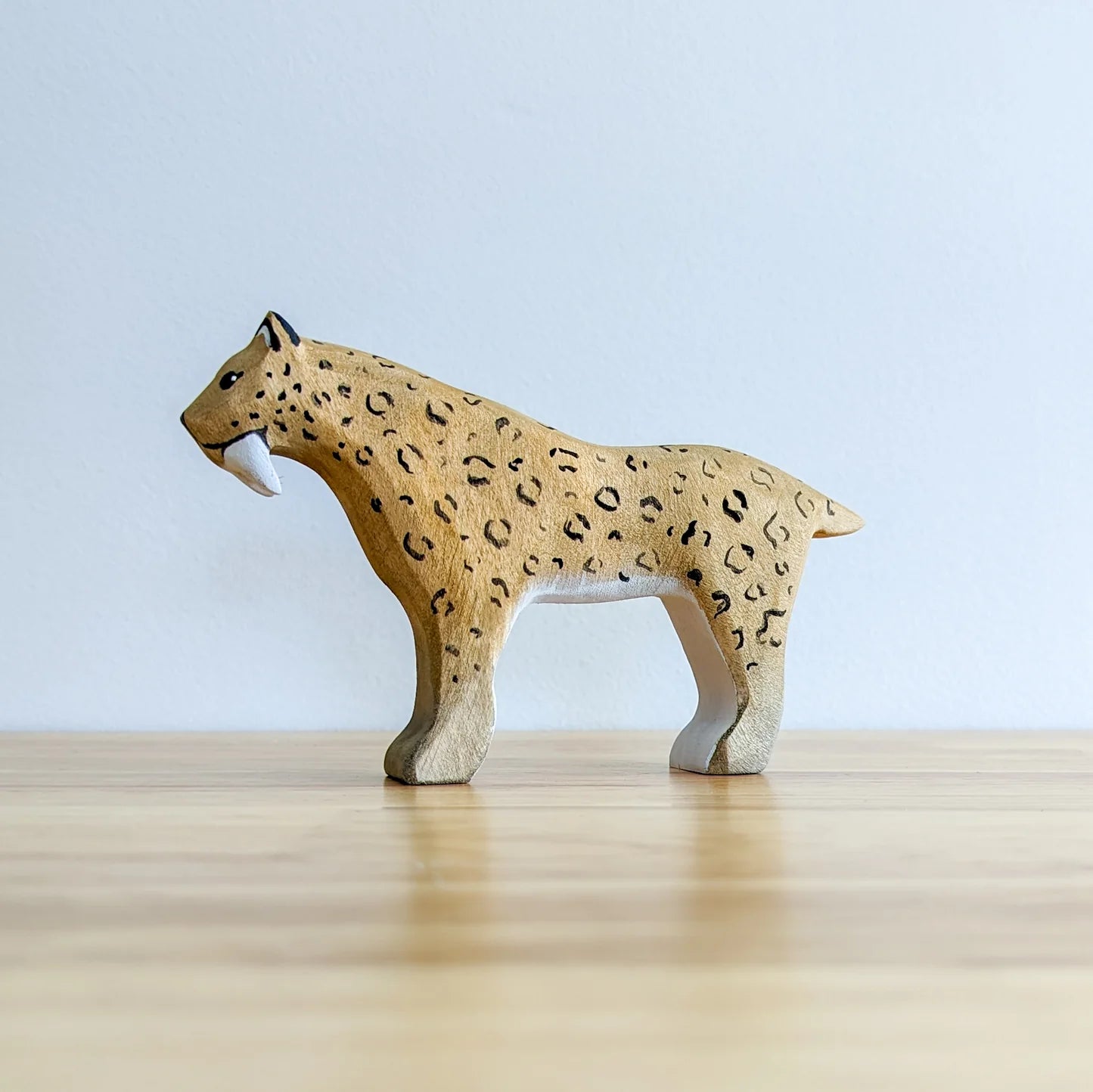 Nom Handcrafted Smilodon Spotted (Sabre Tooth Tiger) - Cheeky Junior