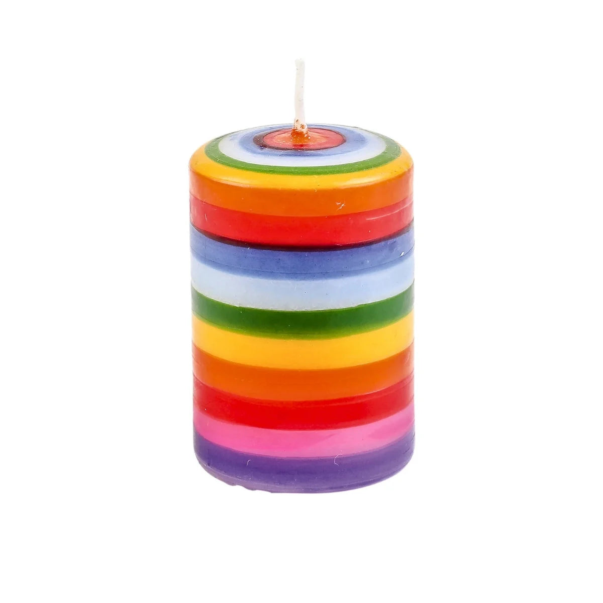Ahrens Candles - Rainbow Striped Tealight Candle