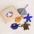 Load image into Gallery viewer, Tara Treasures Australian Coral Reed Under the Sea Finger Puppet Set
