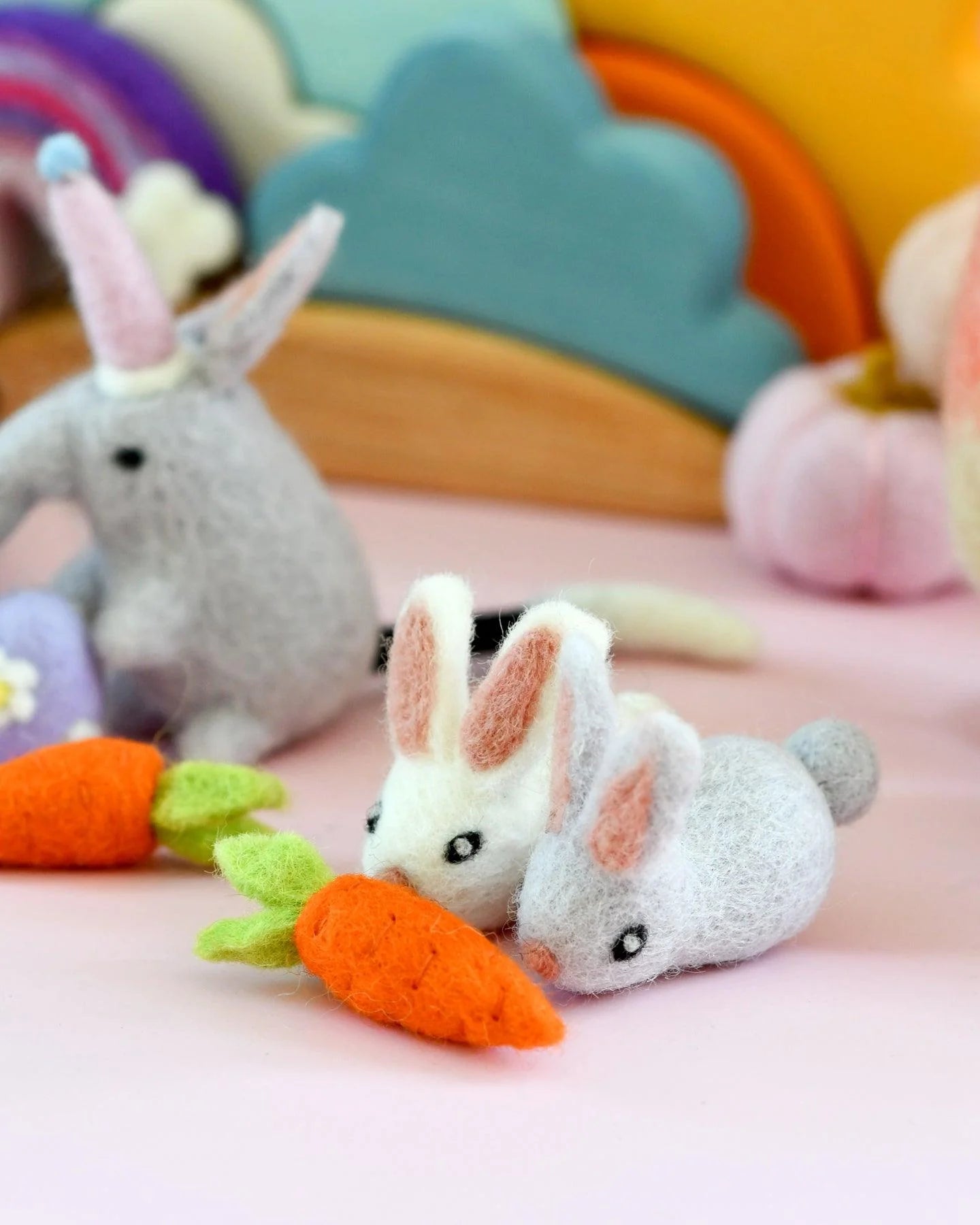 Tara Treasures Felt Carrots Set of 5 - Cheeky Junior