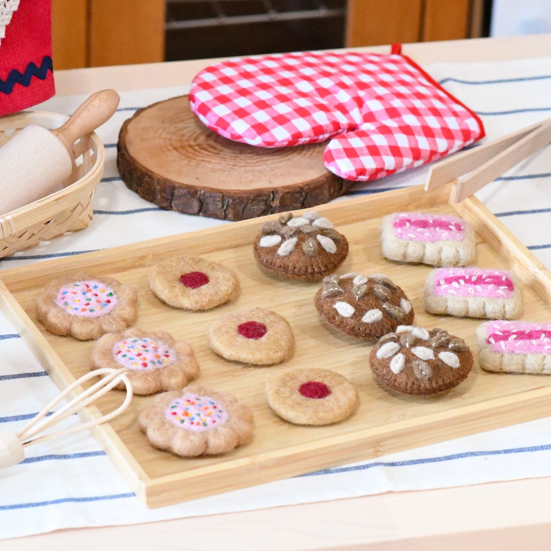 Tara Treasures - Felt Jam Drop Biscuit Set of 3