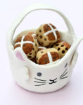 Load image into Gallery viewer, Tara Treasures Felt Easter Egg Hunt Basket - White Bunny

