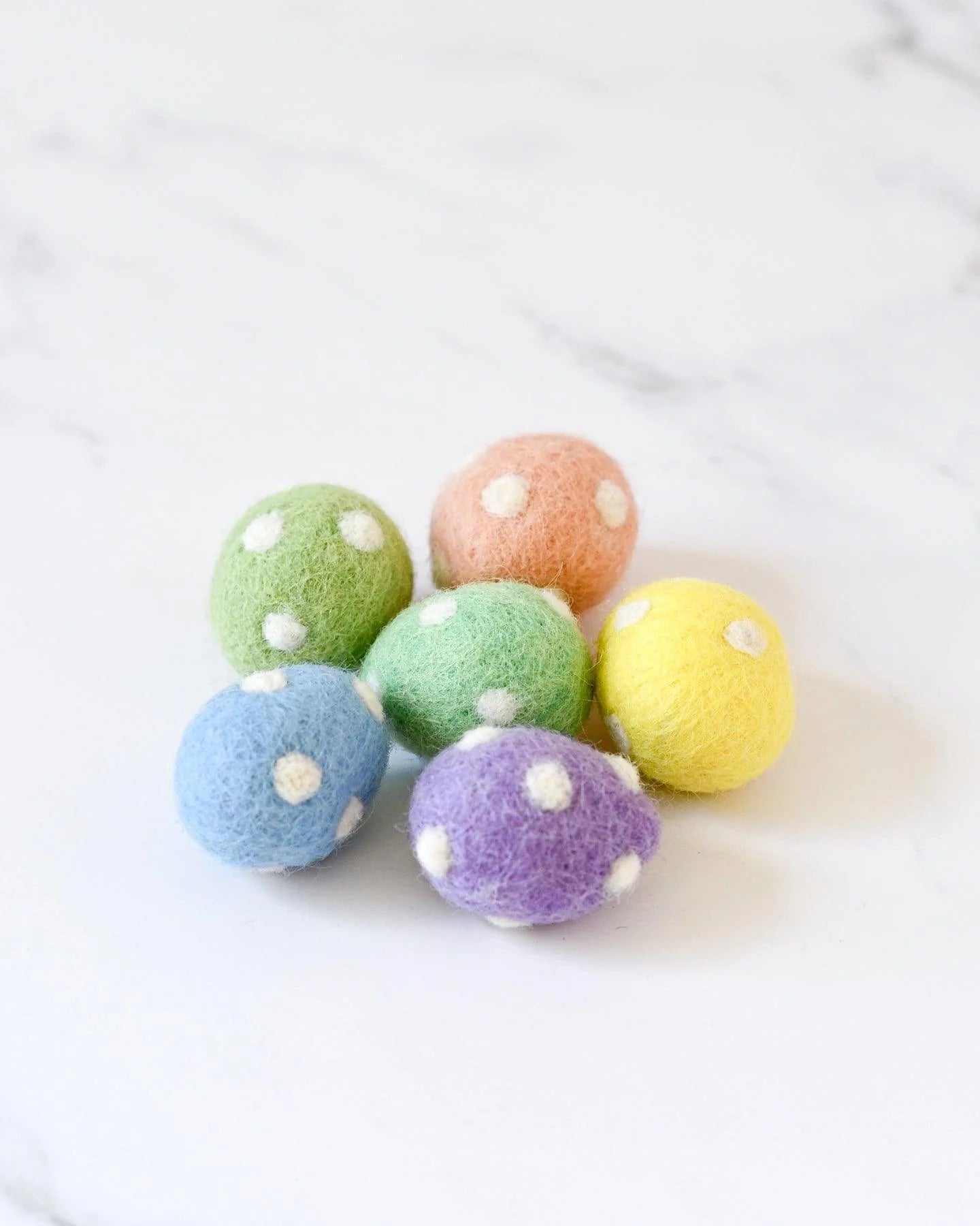 Tara Treasures Felt Polka Dots Eggs Set of 6