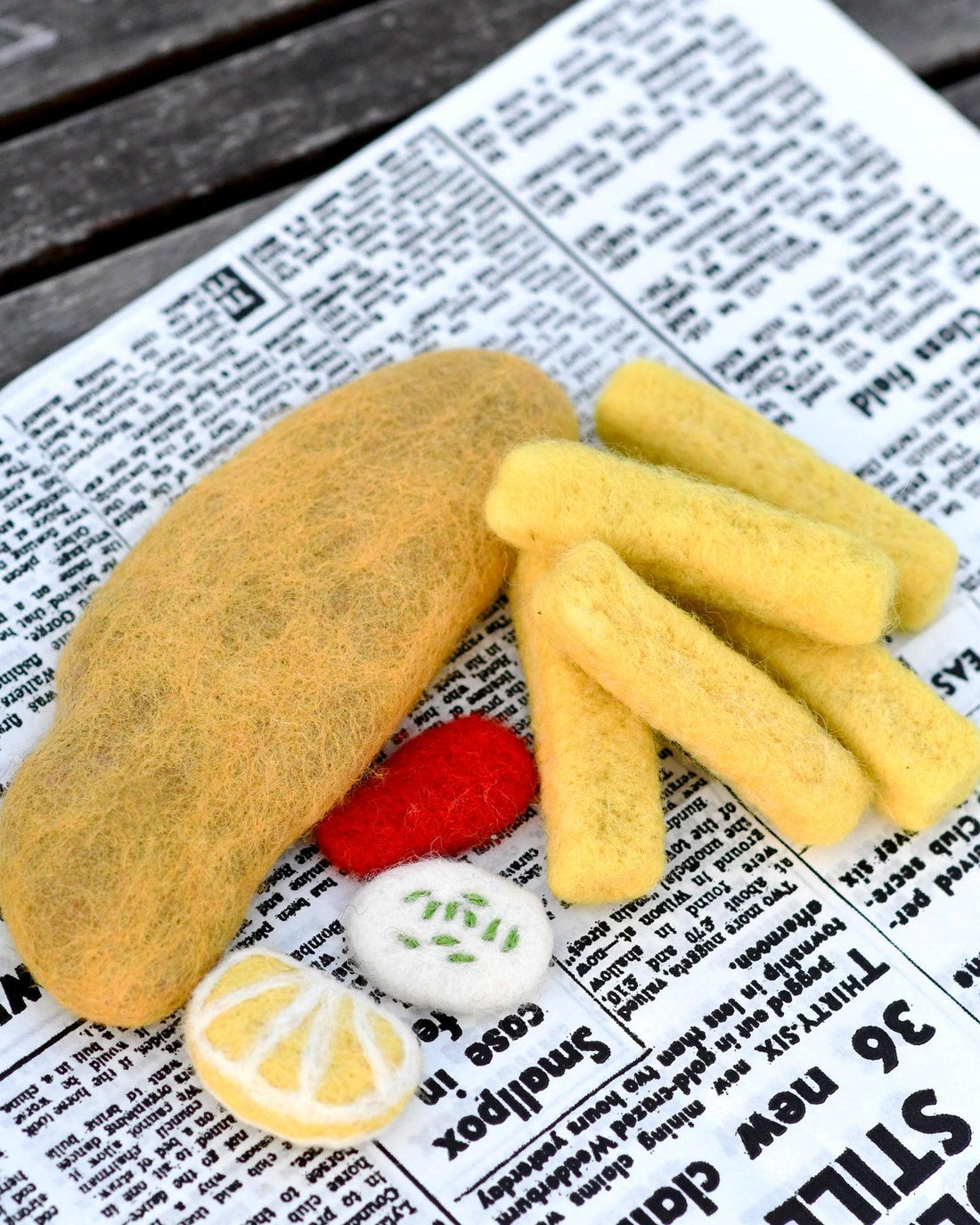Tara Treasures Felt Fish and Chips Cheeky Junior