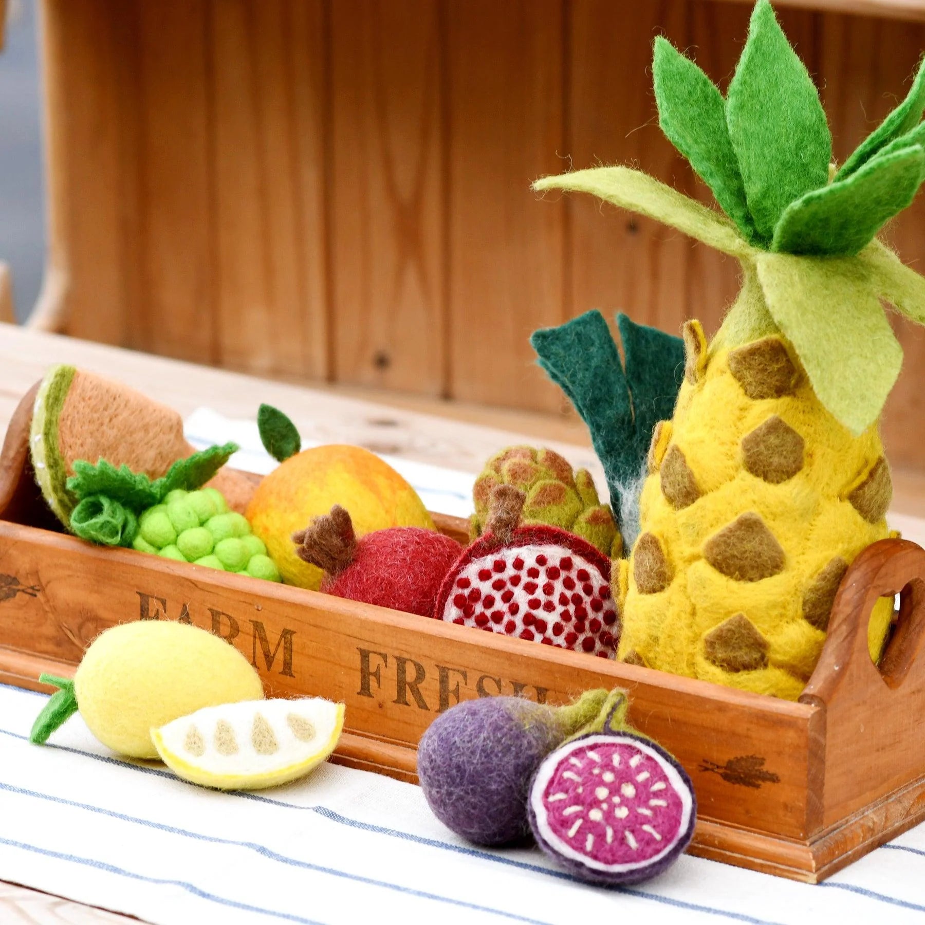 Tara Treasures Felt Vegetables and Fruits Set D - 12 pieces - Cheeky Junior