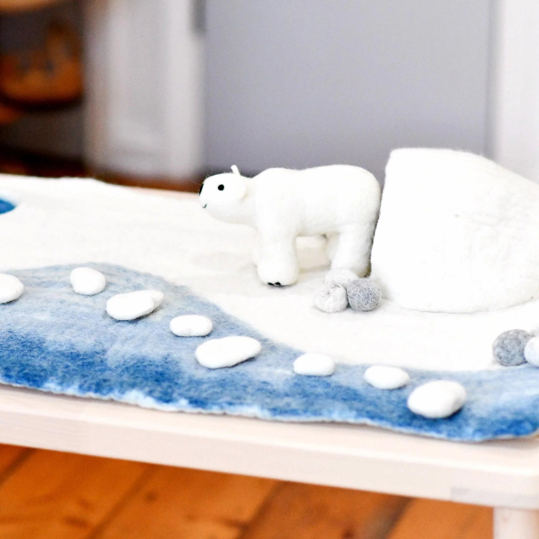 Tara Treasures Large Arctic Antarctic Polar Felt Play Mat Playscape - Cheeky Junior