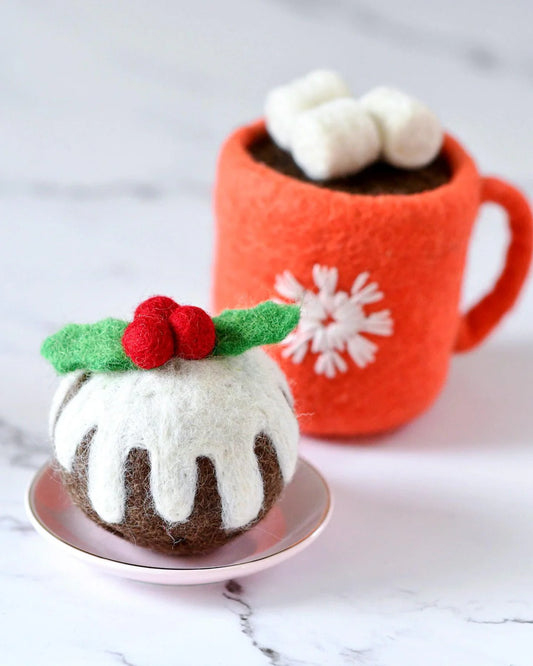Tara Treasures Felt Christmas Pudding (Round)