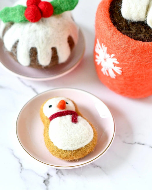 Tara Treasures - Felt Snowman Cookie