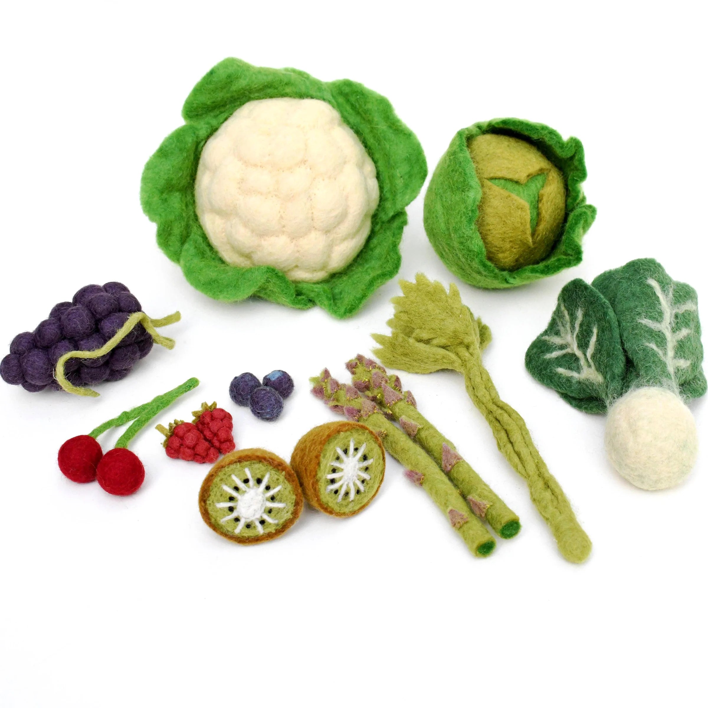 Tara Treasures Felt Vegetables and Fruits Set C - 15 pieces - Cheeky Junior
