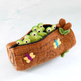 Load image into Gallery viewer, Tara Treasures Five Little Speckled Frogs with Log Bag Finger Puppet Set
