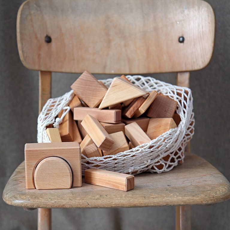 Grimm's Block Geometric 60 (Coloured and Natural) - Cheeky Junior