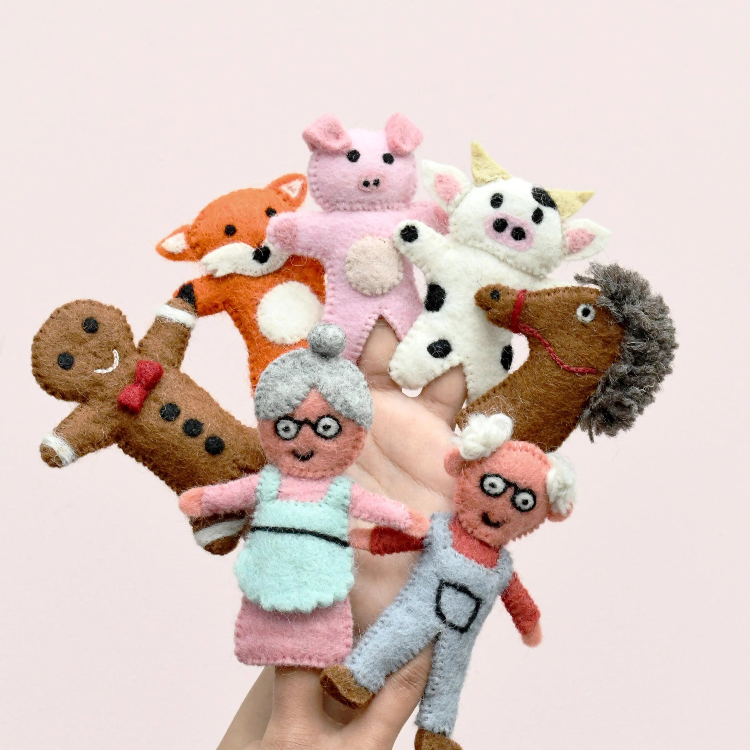Tara Treasures Gingerbread Man Finger Puppet Set - Cheeky Junior