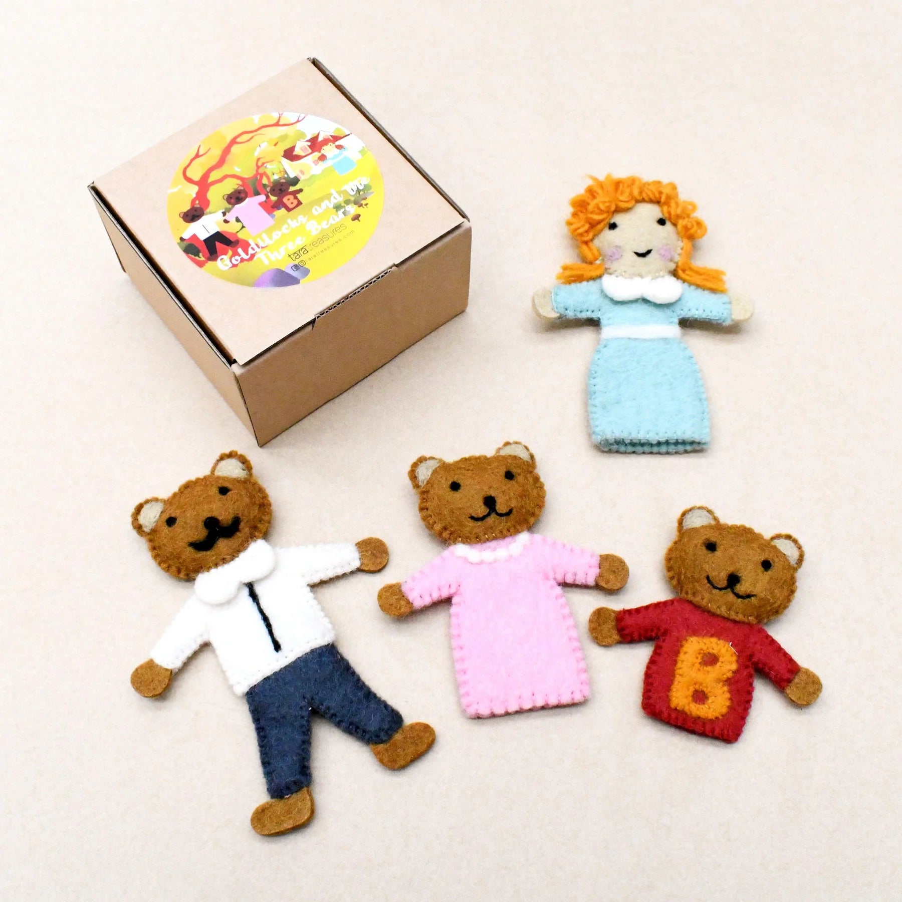Tara Treasures Goldilocks and the Three Bears Finger Puppet Set - Cheeky Junior
