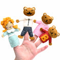 Load image into Gallery viewer, Tara Treasures Goldilocks and the Three Bears Finger Puppet Set

