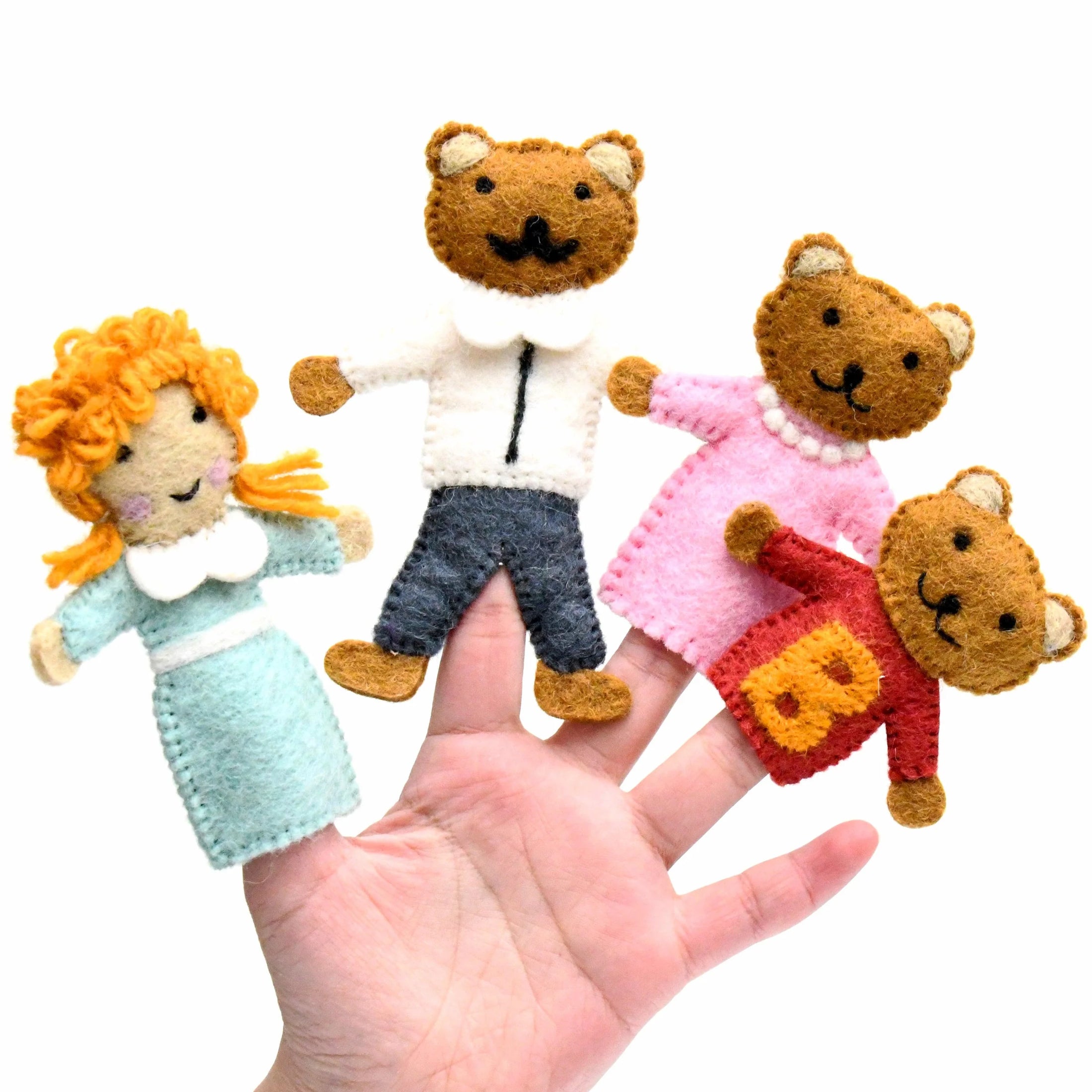 Tara Treasures Goldilocks and the Three Bears Finger Puppet Set