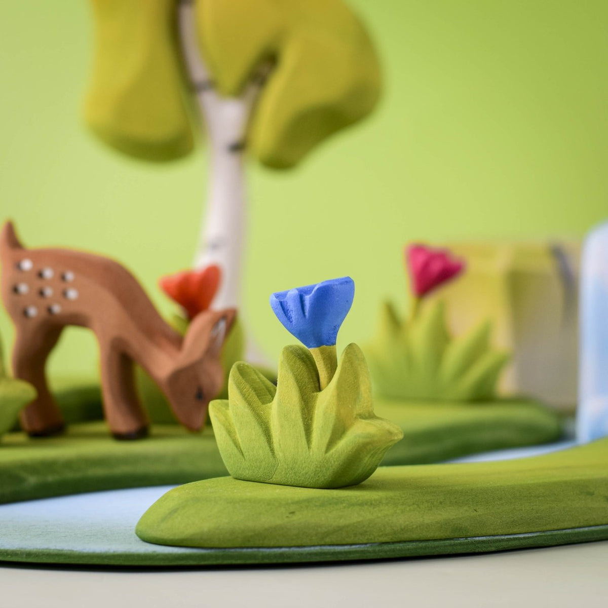 Bumbu Toys - Grass with Blue Flower Small