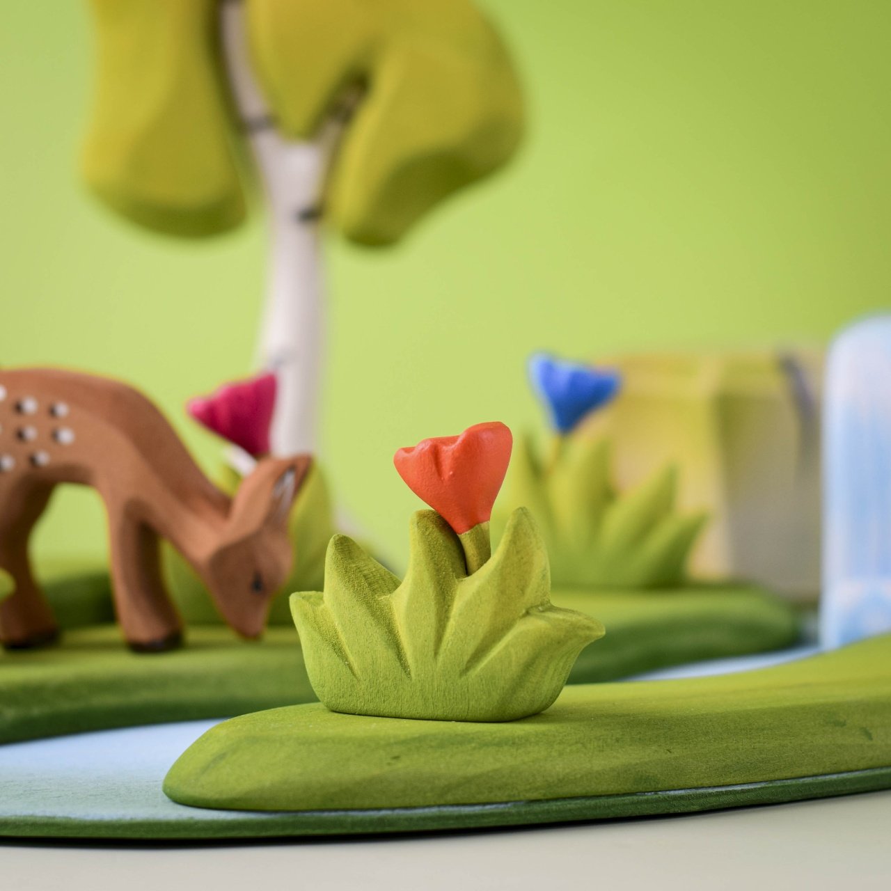 Bumbu Toys - Grass with Orange Flower Small