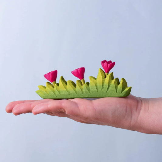 Bumbu Toys - Grass with Pink Flower Large