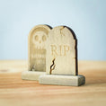 Load image into Gallery viewer, Bumbu Toys - Wooden Gravestones Set of 2
