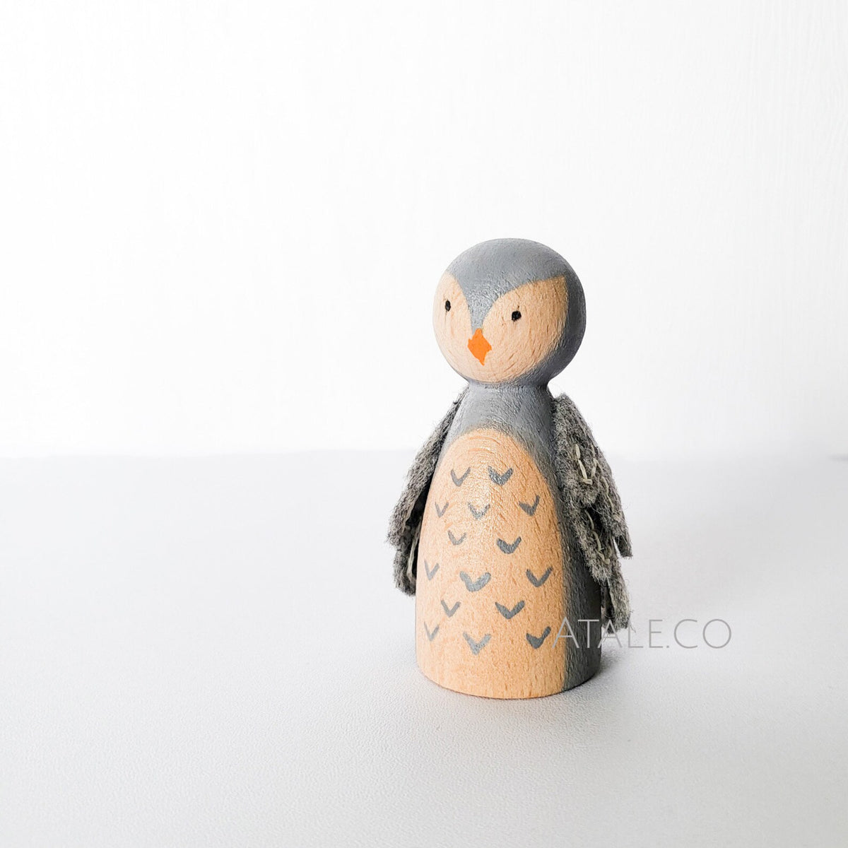 Atale - Owl Wooden Peg Doll