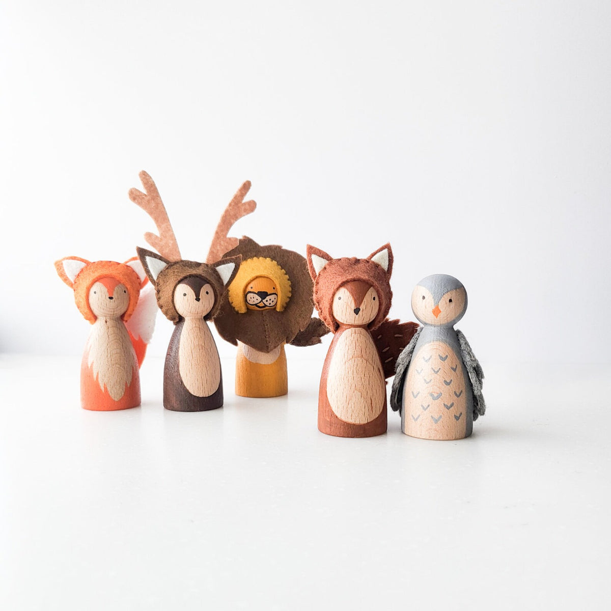 Atale - Lion Wooden Peg Doll