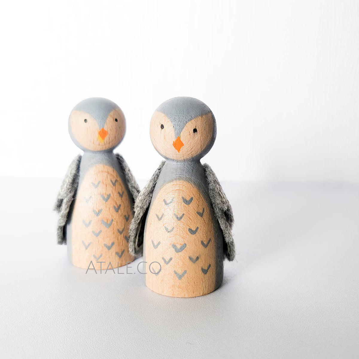 Atale - Owl Wooden Peg Doll