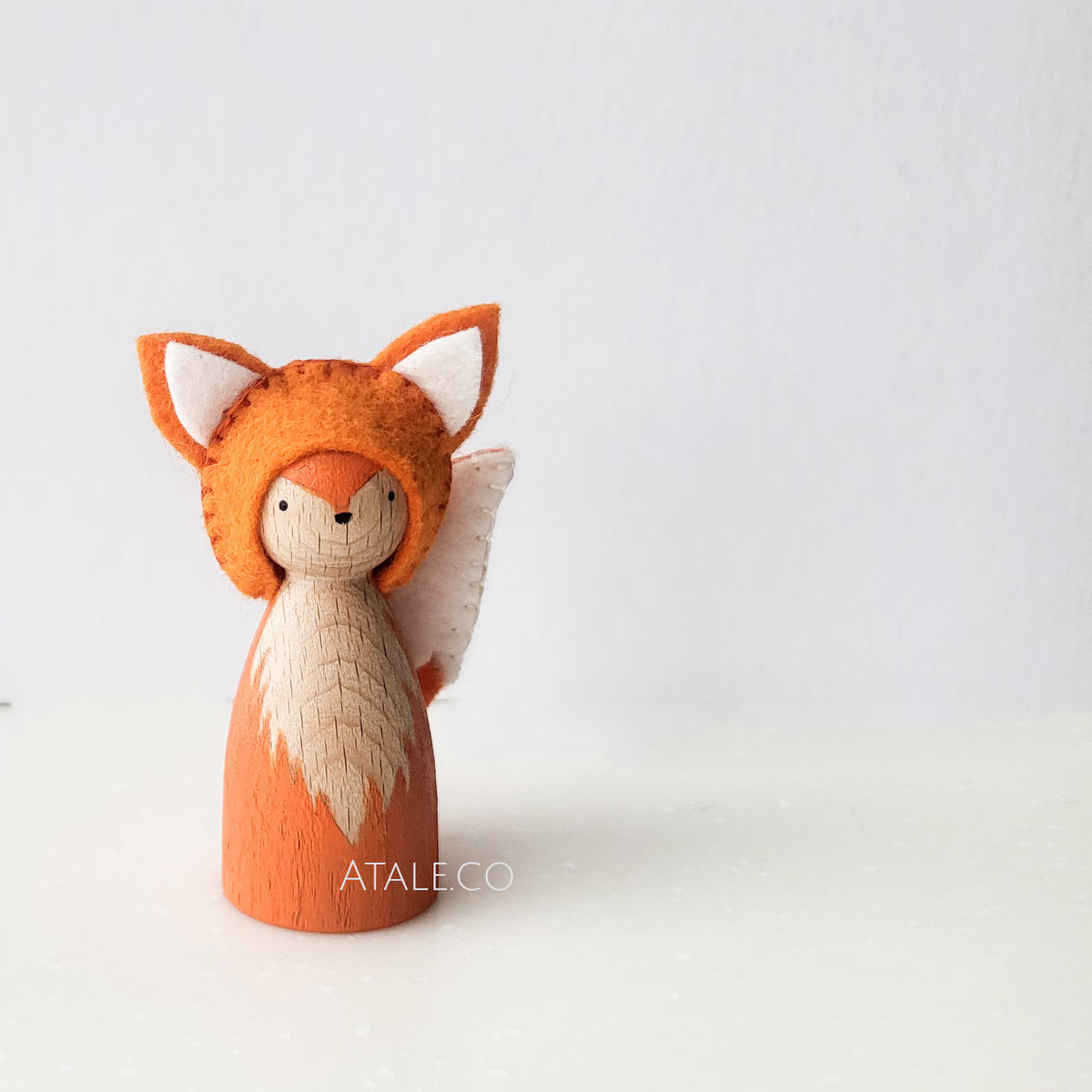 Atale - Fox Wooden Peg Doll