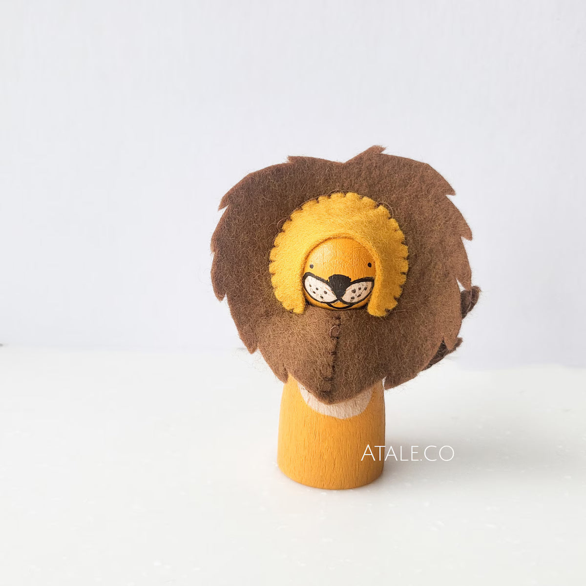 Atale - Lion Wooden Peg Doll