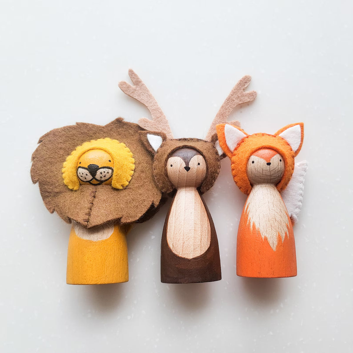 Atale - Lion Wooden Peg Doll