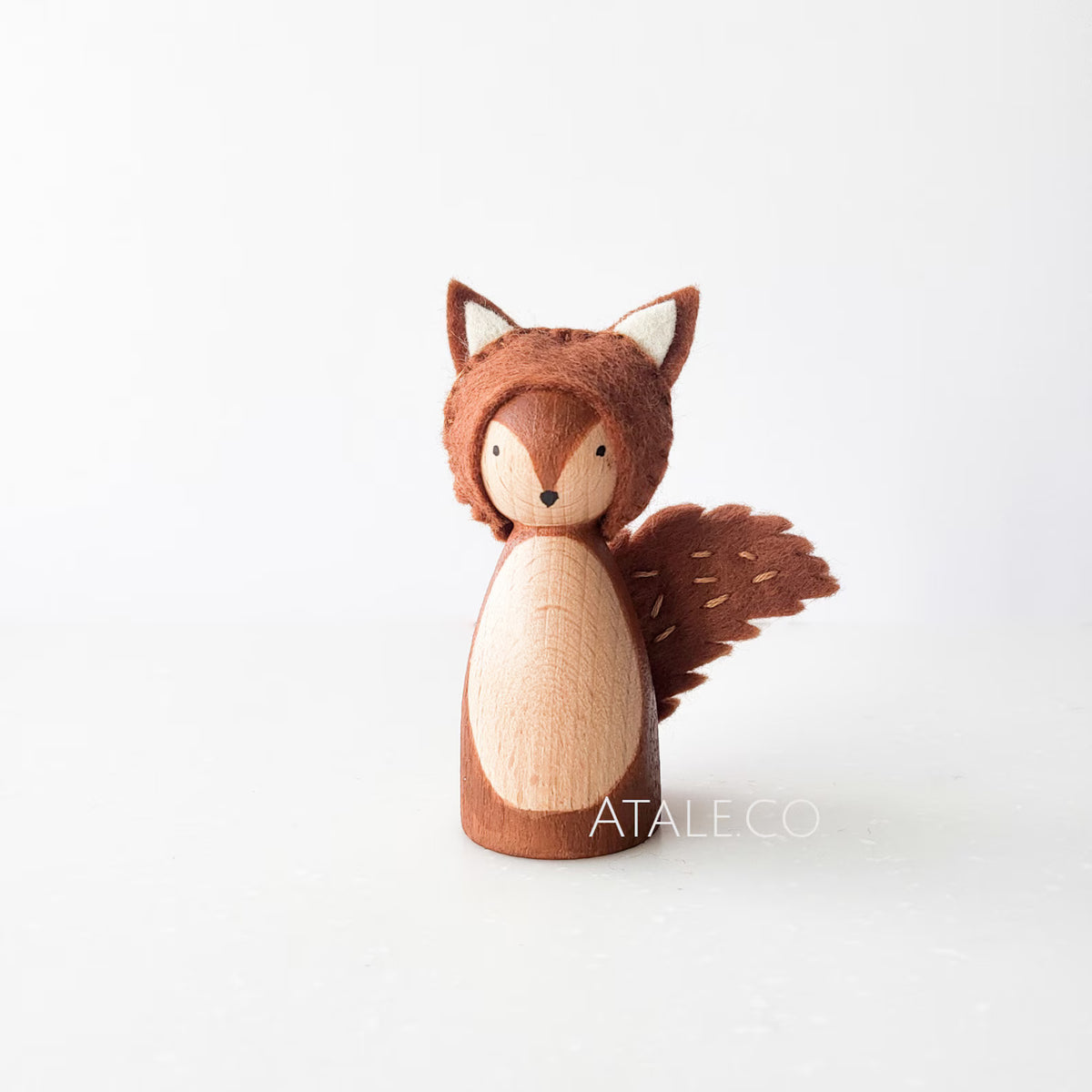 Atale - Squirrel Wooden Peg Doll