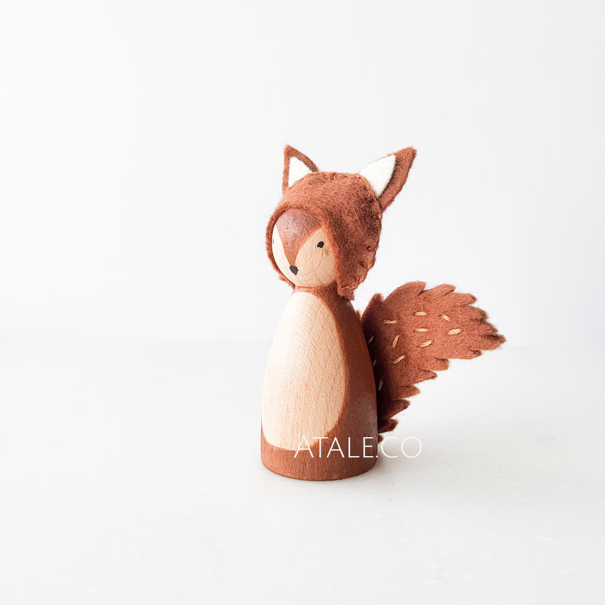 Atale - Squirrel Wooden Peg Doll