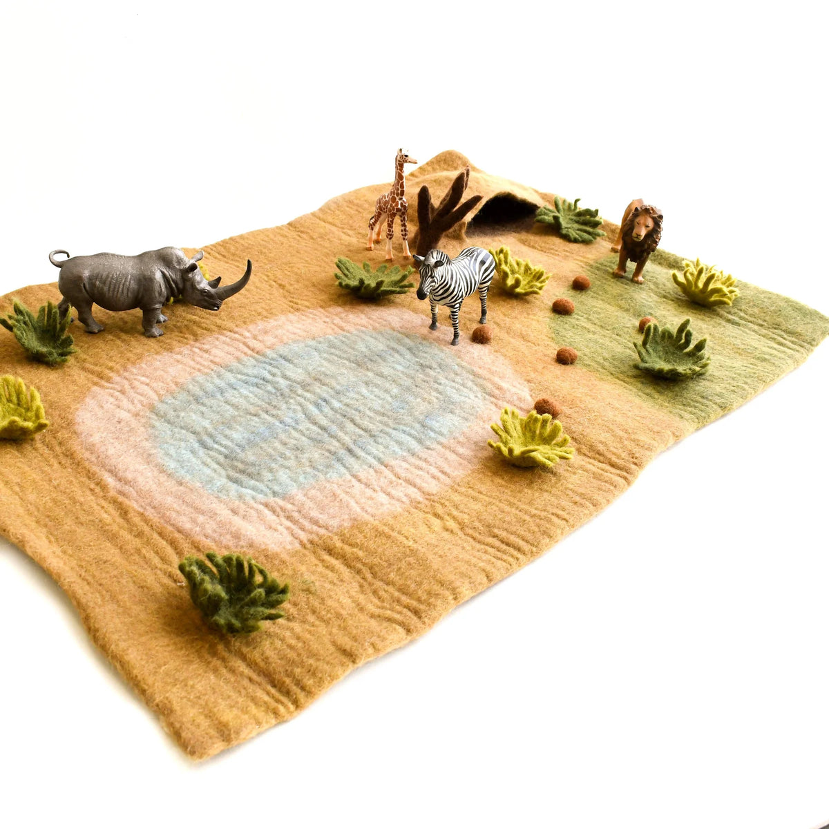 Tara Treasures Large Safari Felt Play Mat Playscape - Cheeky Junior