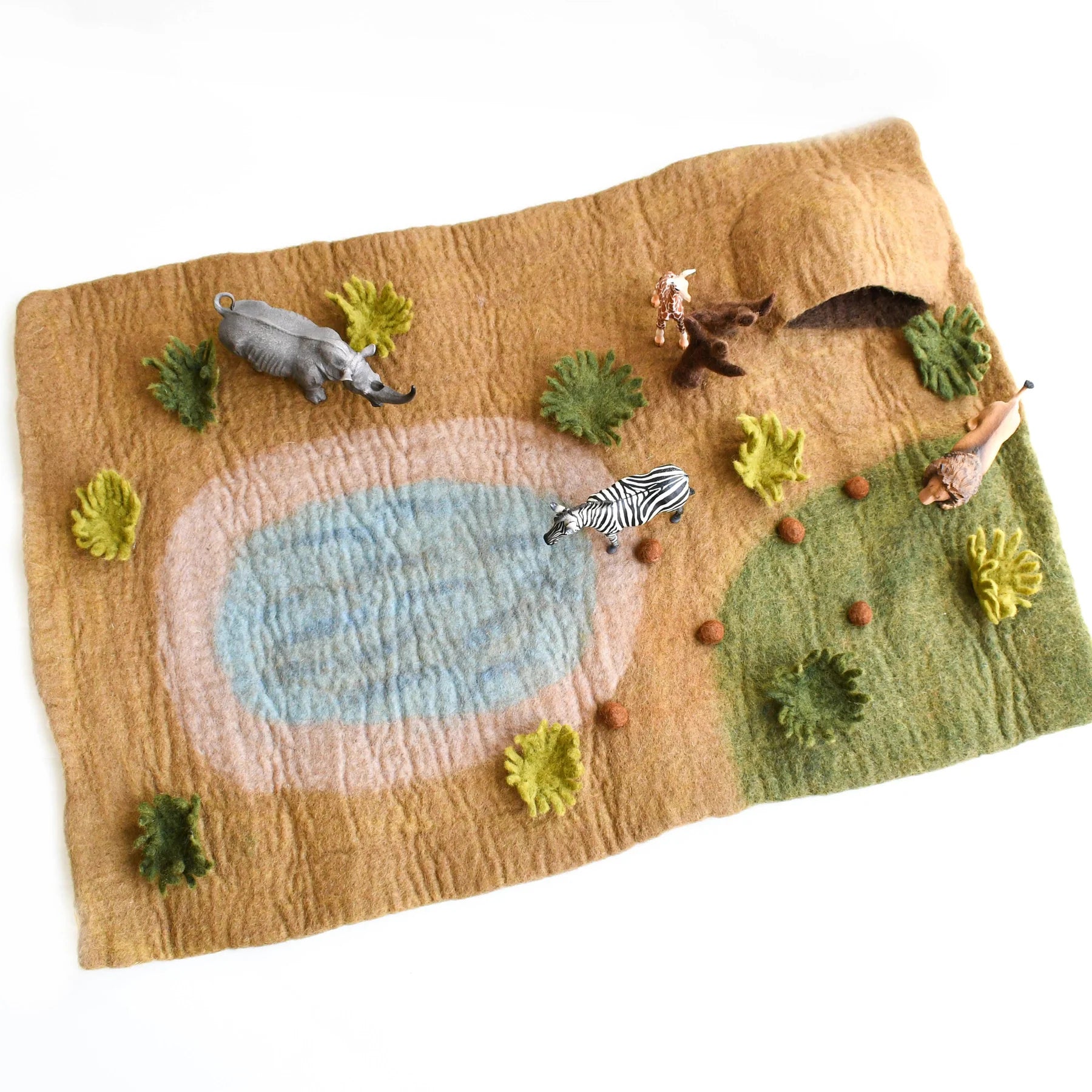 Tara Treasures Large Safari Felt Play Mat Playscape - Cheeky Junior