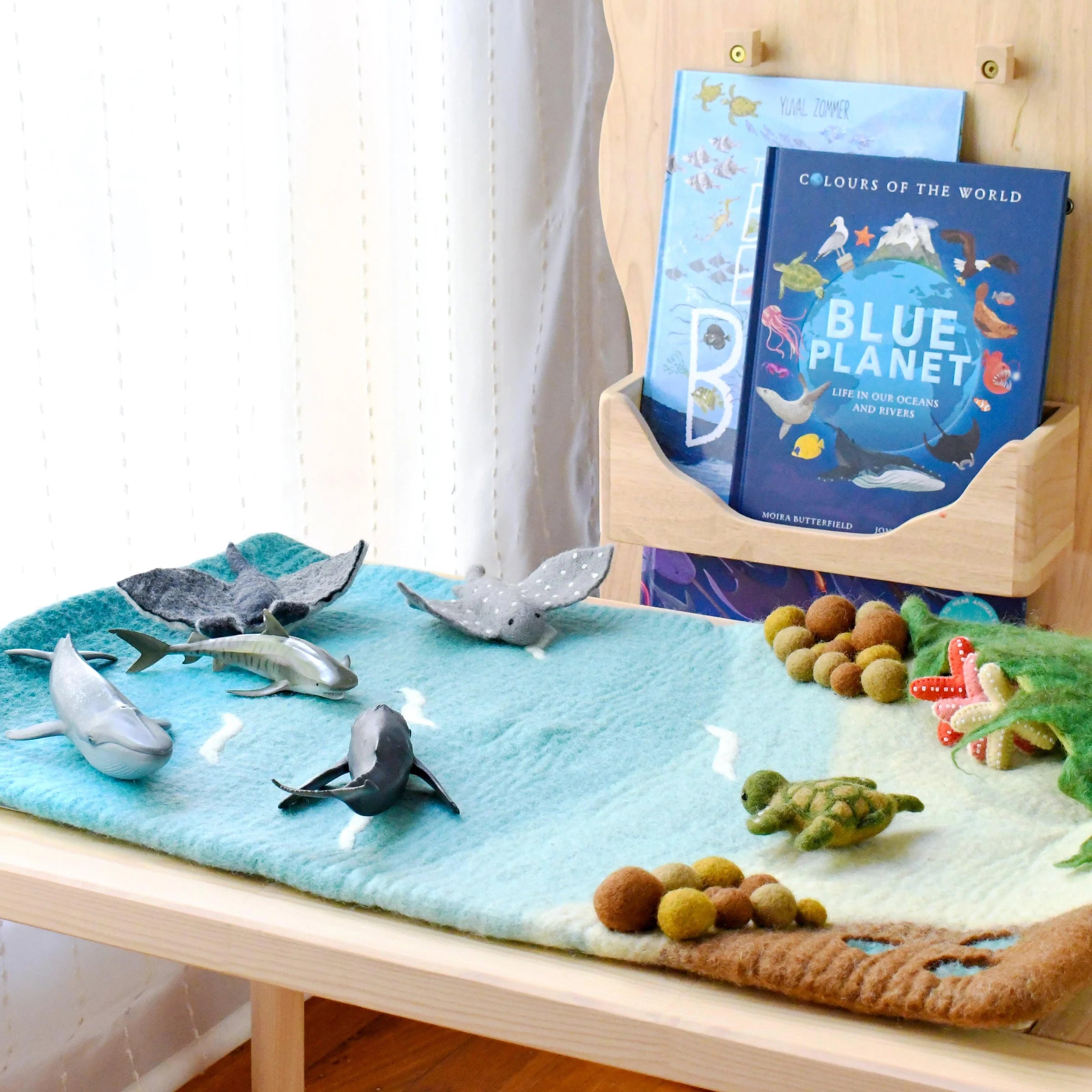 Tara Treasures Large Sea and Rockpool Felt Play Mat Playscape - Cheeky Junior